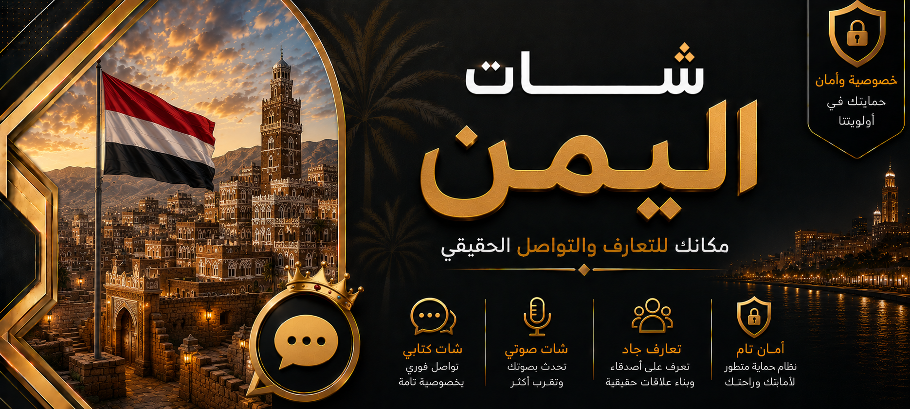 شات اليمن | دردشة يمنية صوتية وكتابية بدون تسجيل